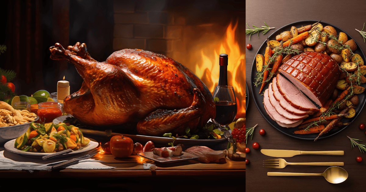 Bare Acre Christmas Turkey and Ham